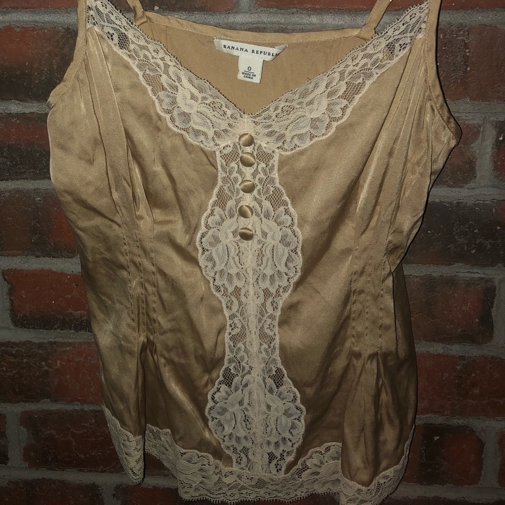 BANANA REPUBLIC ❤️ SEXY SILKY CAMI EUC Sz. 0
